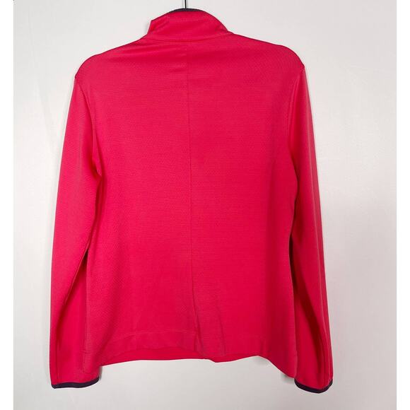Nike Boys Large 12-14 Pink Long Sleeve 1/4 Zip Pullover Golf Fit Dry Textured - Picture 2 of 10